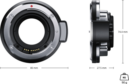 Blackmagic URSA Mini Pro EF Mount сменный байонет насадка-адаптер_2